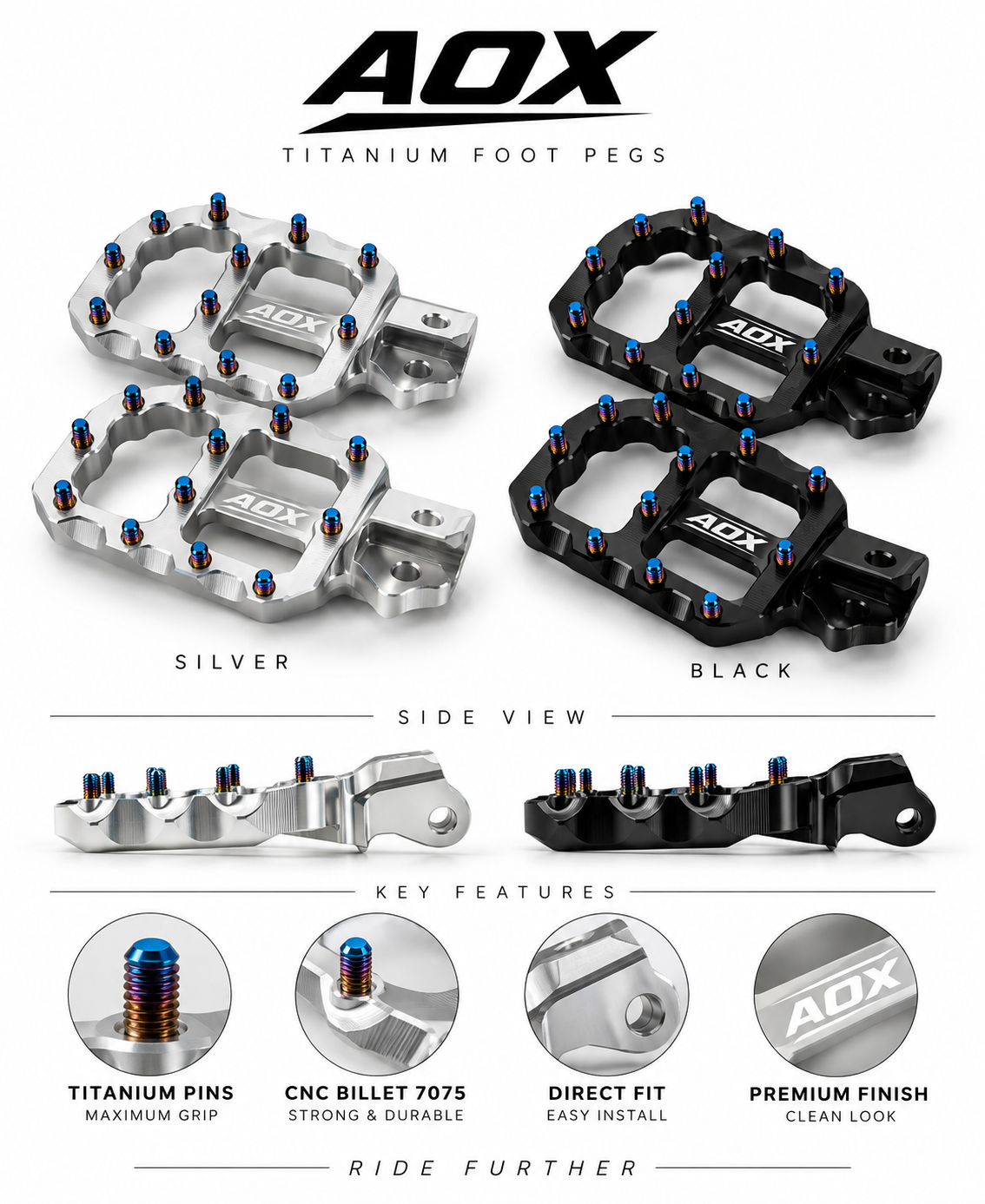 Titanium wide pegS