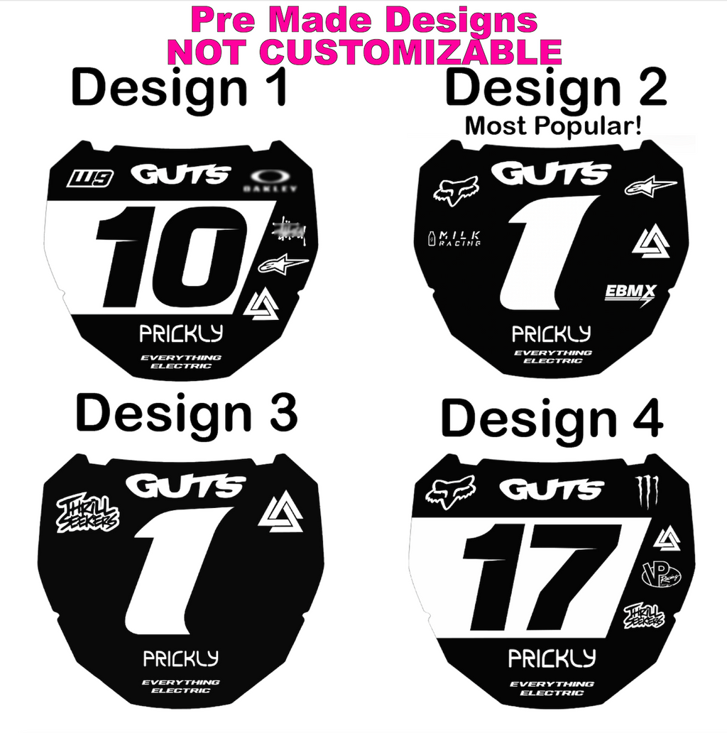 Front Number Plate Decal
